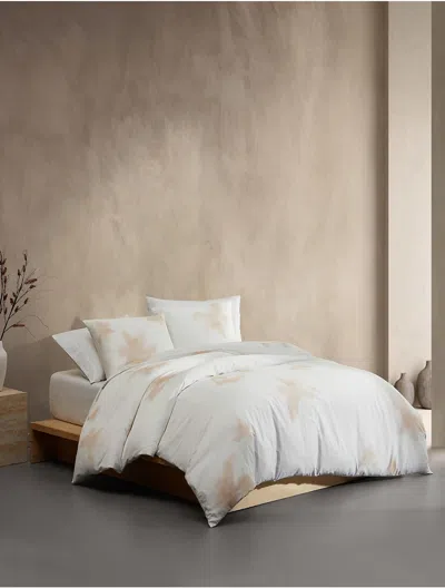 Calvin Klein Liquid Floral Duvet Cover Set In Neutral