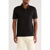 Calvin Klein Liquid Touch Interlock Cotton Polo In Black