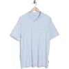 Calvin Klein Liquid Touch Interlock Cotton Polo In Blue