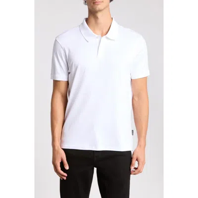 Calvin Klein Mens Supima Cotton Polo Shirt Refined Slim Fit Shorts In White