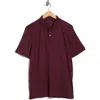 Calvin Klein Liquid Touch Interlock Cotton Polo In Burgundy