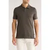 Calvin Klein Liquid Touch Interlock Cotton Polo In Gray