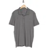 Calvin Klein Liquid Touch Interlock Cotton Polo In Medium Grey Heather