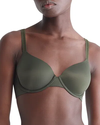 Calvin Klein Liquid Touch Underwire Bra In Money Tree