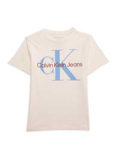 Calvin Klein Kids' Little Boy's & Boy's Logo Cotton T-shirt In Pink