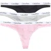Calvin Klein Logo Assorted Thongs In Multi