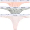 Calvin Klein Logo Assorted Thongs In Grey Heather Pink