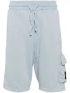 Calvin Klein Logo Badge Sweatshorts In Blue