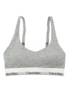 Calvin Klein Logo Band Bra In Gray