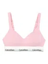 Calvin Klein Logo-band Bralette In Pink