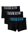 Calvin Klein Intense Power 3 Pack Trunks In Black