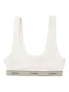 Calvin Klein Soft Cotton Bralette Scoop Neck In White