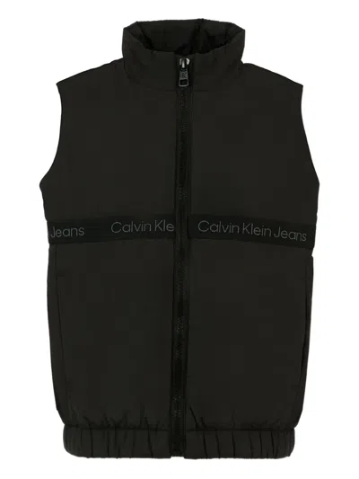 Calvin Klein Kids' Logo-band Gilet In Black
