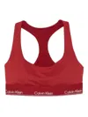 Calvin Klein Logo-band Sports Bra In Red