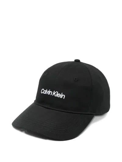 Calvin Klein Logo Baseball Hat In Black