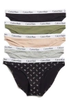 Calvin Klein Logo Bikini In Black/nymph/grey Assorted