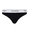 Calvin Klein Modern Cotton Thong In Black In Black