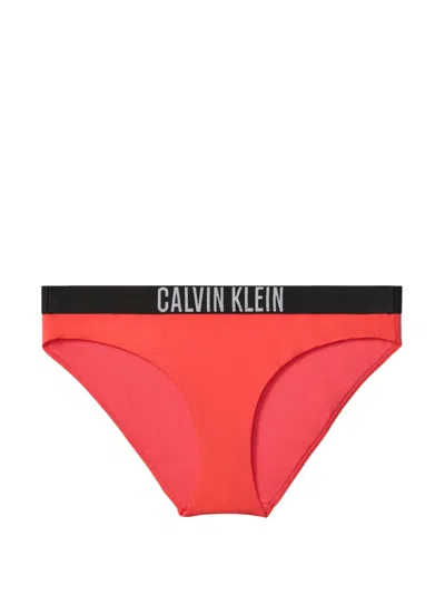 Calvin Klein Logo Bikini Briefs In Red