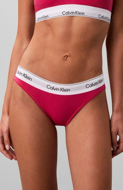 Calvin Klein Logo Bikini In Red