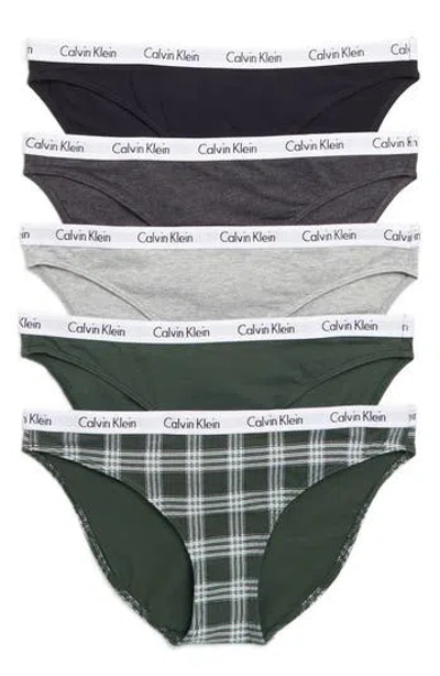 Calvin Klein Logo Bikini In Ruh Black/charc