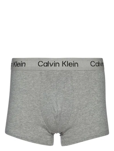 Calvin Klein Flexible Waistband Heathered Underwear In Grey