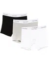 Calvin Klein Logo Boxers (set Of Three) In White
