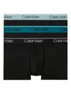 Calvin Klein Logo Boxers (set Of Three) In Black