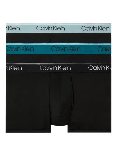 Calvin Klein Logo Boxers (set Of Three) In Black