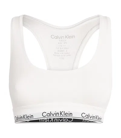 Calvin Klein Logo Bralette In White