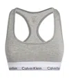 Calvin Klein Women's Icon Cotton Modal Lightly Lined Scoopneck Bralette In Grey