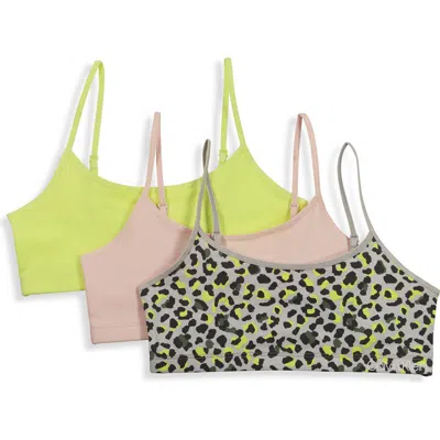 Calvin Klein Kids'  Logo Branded Bralettes In Pink