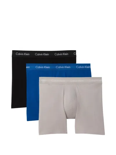 Calvin Klein Logo Briefs (set Of Three) In Multi