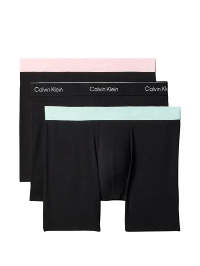 Calvin Klein Logo Briefs (set Of Three) In Multi