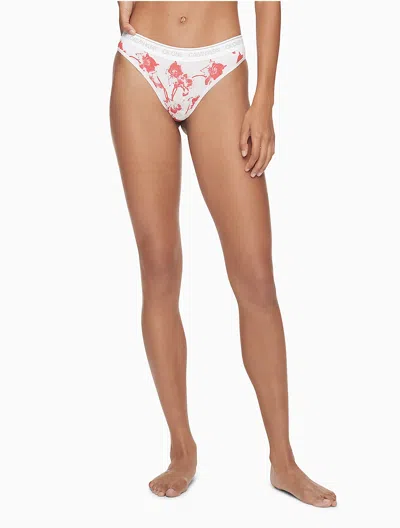 Calvin Klein Logo Calvin Klein Women's Ck One Thong In Pink