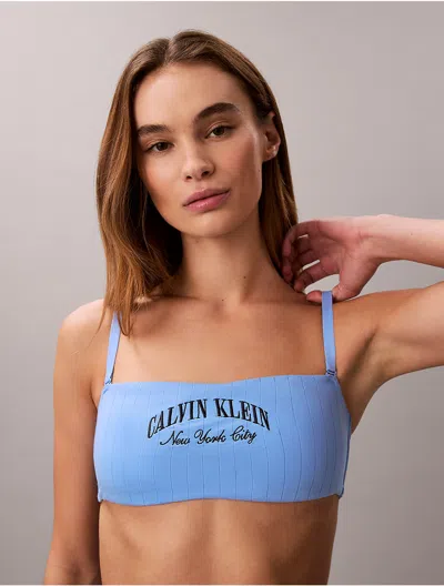 Calvin Klein Logo Calvin Klein Women's Heritage Classic Cotton Stretch Lightly Lined Bandeau Bralette