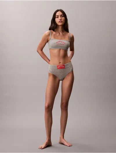 Calvin Klein Logo Calvin Klein Women's Heritage Classic Cotton Stretch Modern Brief In White