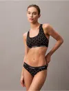 Calvin Klein Logo Calvin Klein Women's Icon Cotton Modal V-day Unlined Bralette In Black