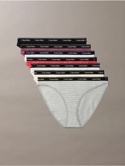 Calvin Klein Logo Calvin Klein Women's Modern Logo 7-pack Bikini In Multi