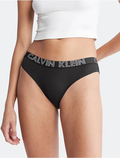 Calvin Klein Logo Calvin Klein Women's Ultimate Cotton Bikini In Black