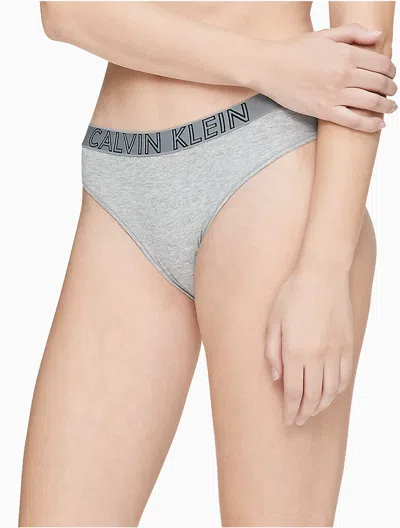 Calvin Klein Logo Calvin Klein Women's Ultimate Cotton Bikini In Gray