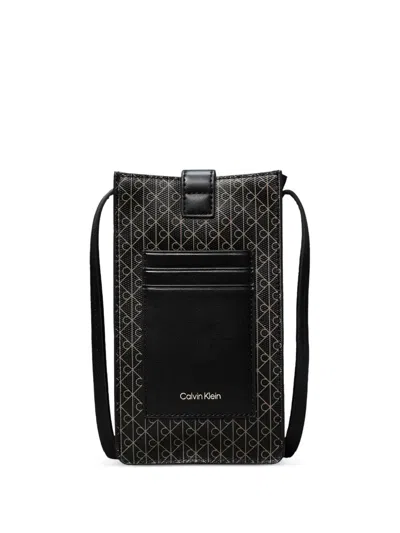 Calvin Klein Logo Cardholder In Black