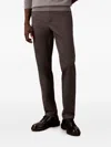 Calvin Klein Logo Chinos In Brown