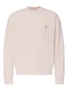 Calvin Klein Logo Crew-neck Sweater In Neutral