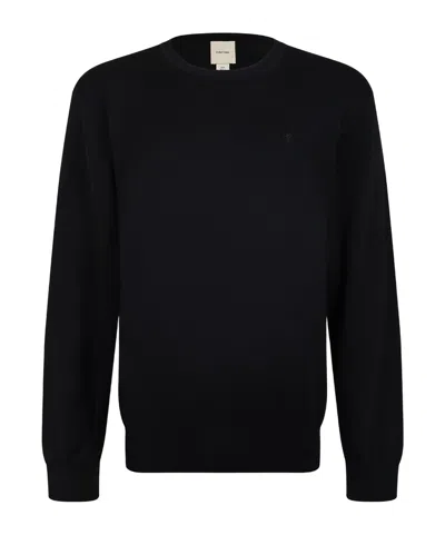 Calvin Klein Logo Crewneck Knitwear In Black