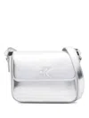 Calvin Klein Logo Cross Body Bag In Silver