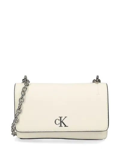 Calvin Klein Logo Crossbody Bag In Neutrals