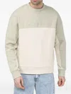 Calvin Klein Logo-debossed Colour-block Sweatshirt In Multi
