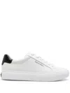 Calvin Klein Logo-debossed Leather Snekaers In White