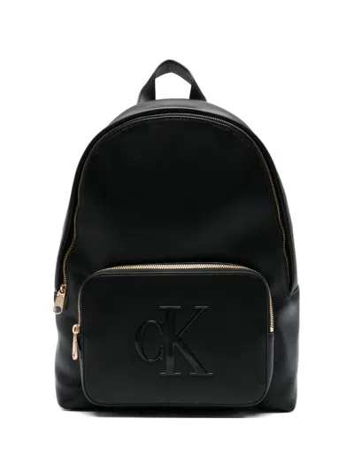 Calvin Klein Logo-detail Backpack In Black