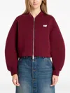 Calvin Klein Logo-detail Balloon-sleeve Bomber Jacket In Red